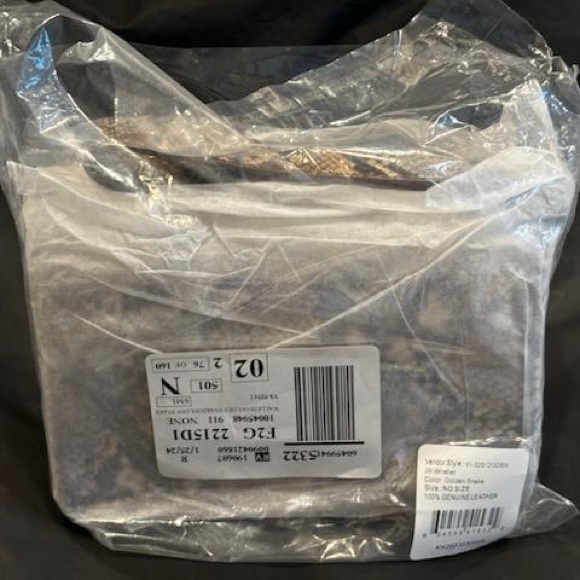 HOBO Jill Wristlet printed leather, Golden Snake NWT size of a small clutch! - Picture 8 of 9